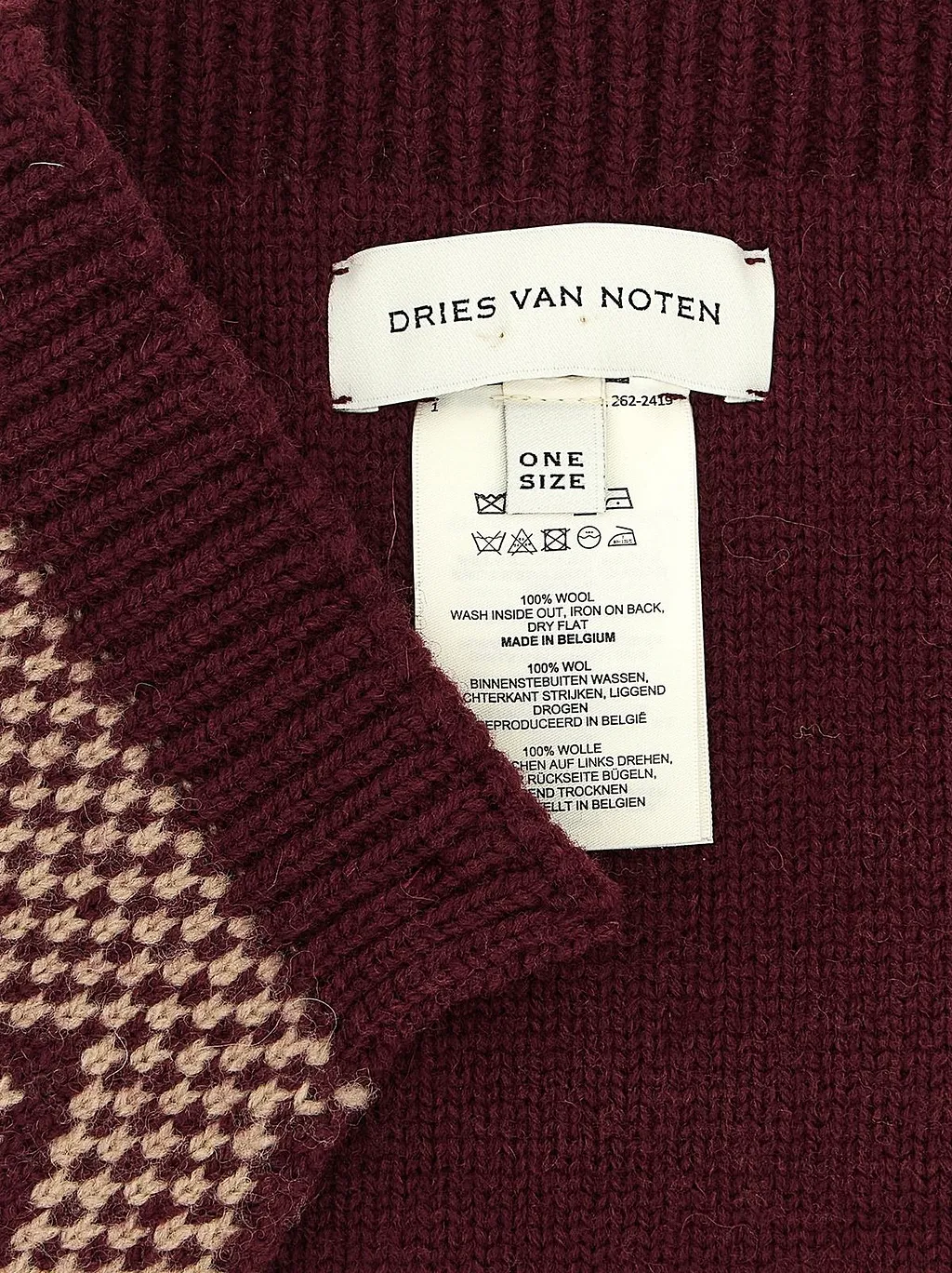 Dries Van Noten Martim Jacquard Knit Collar