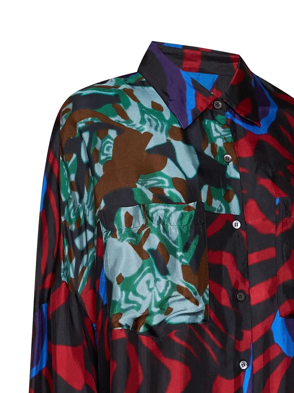 Dries Van Noten Marbled Clay Printed Shirt