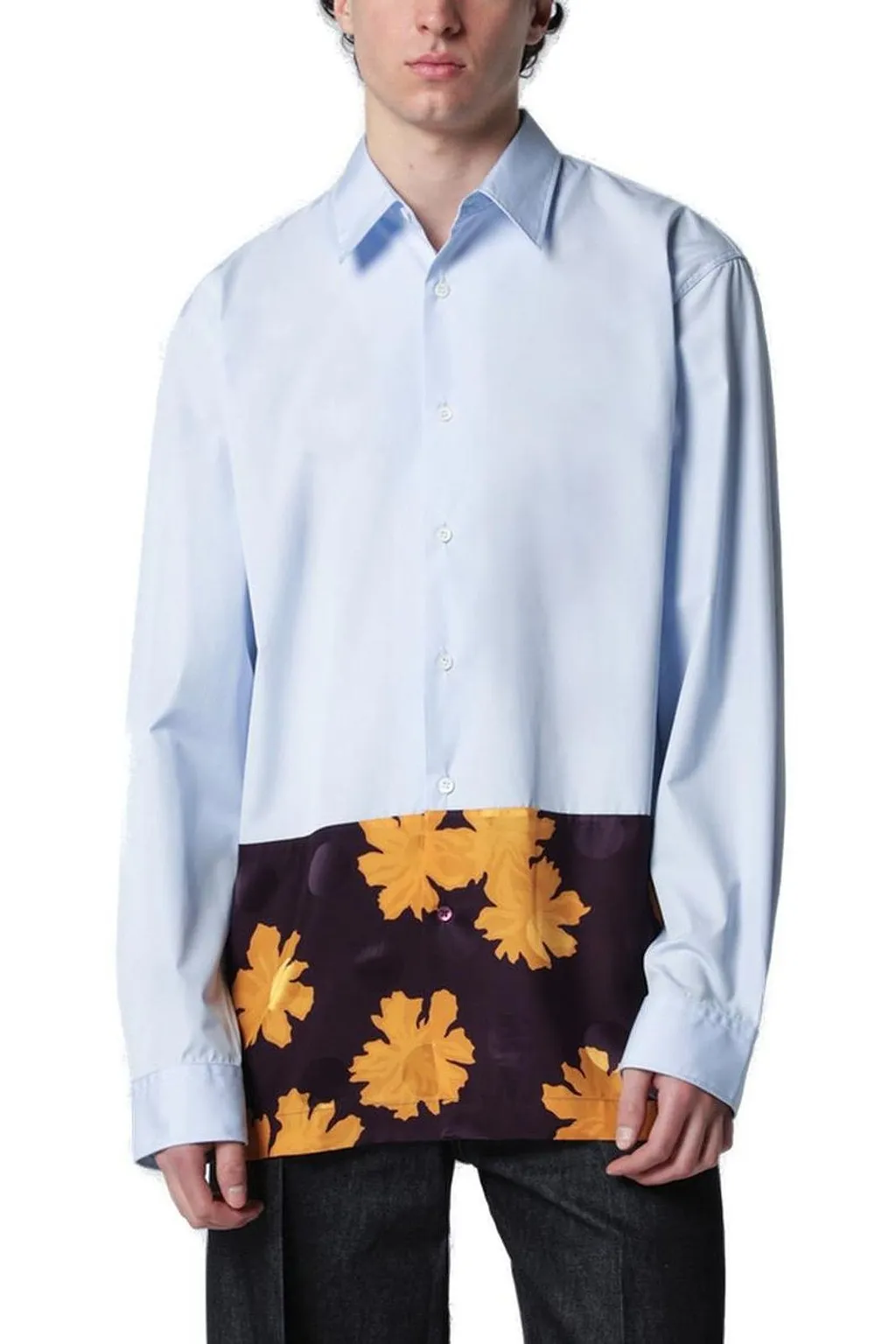 Dries Van Noten Panelled Long-Sleeved Shirt