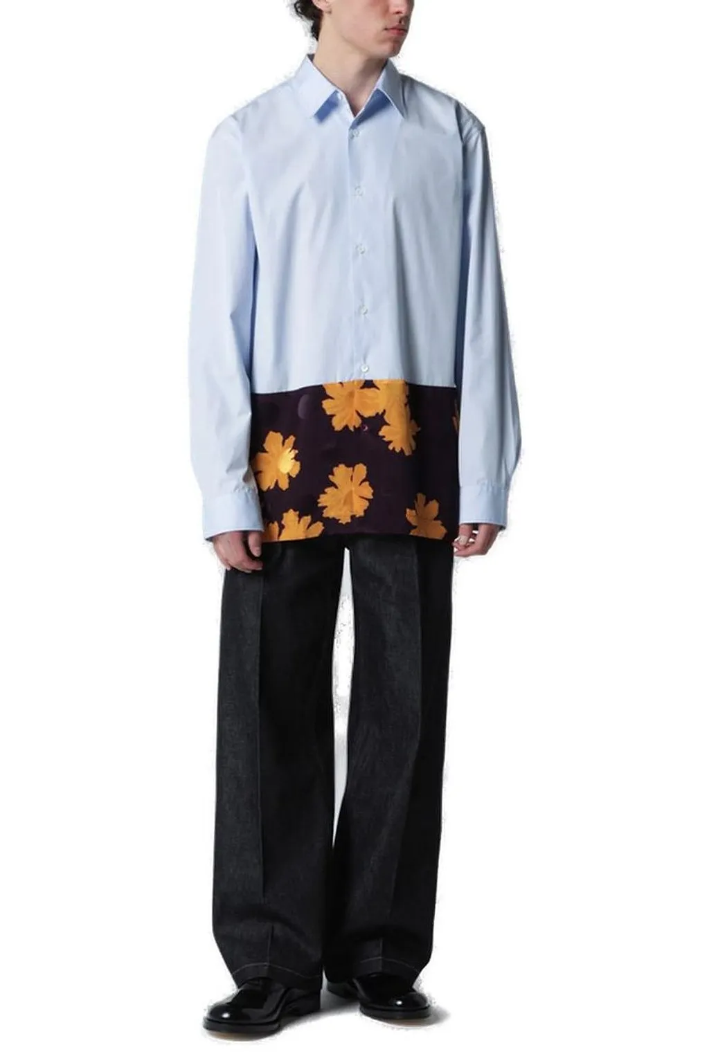 Dries Van Noten Panelled Long-Sleeved Shirt