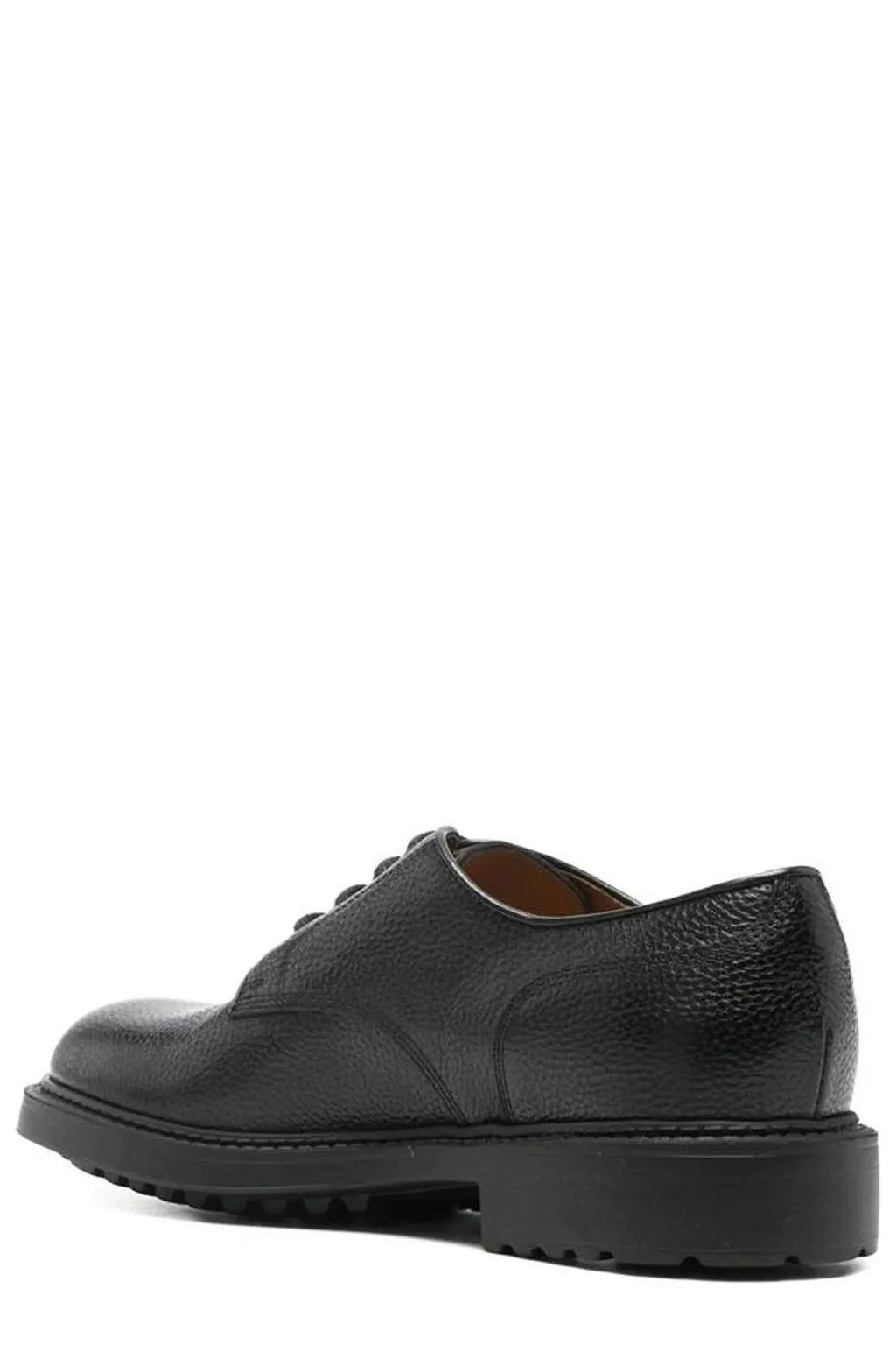 Doucal's Round Toe Lace-Up Derby Shoes