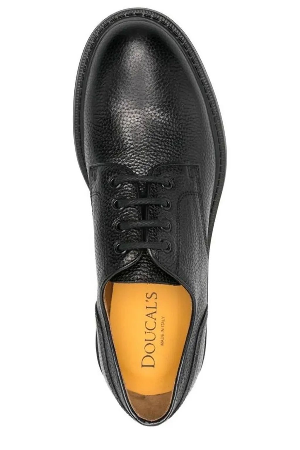 Doucal's Round Toe Lace-Up Derby Shoes