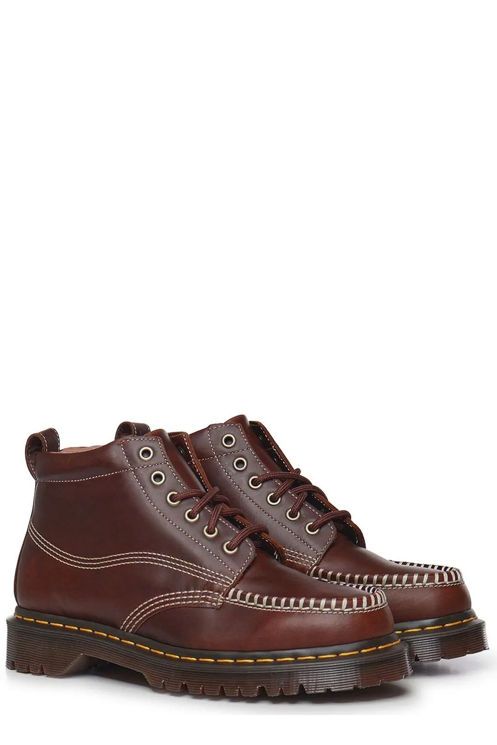 Dr. Martens Contrast-Stitch Lace-Up Boots