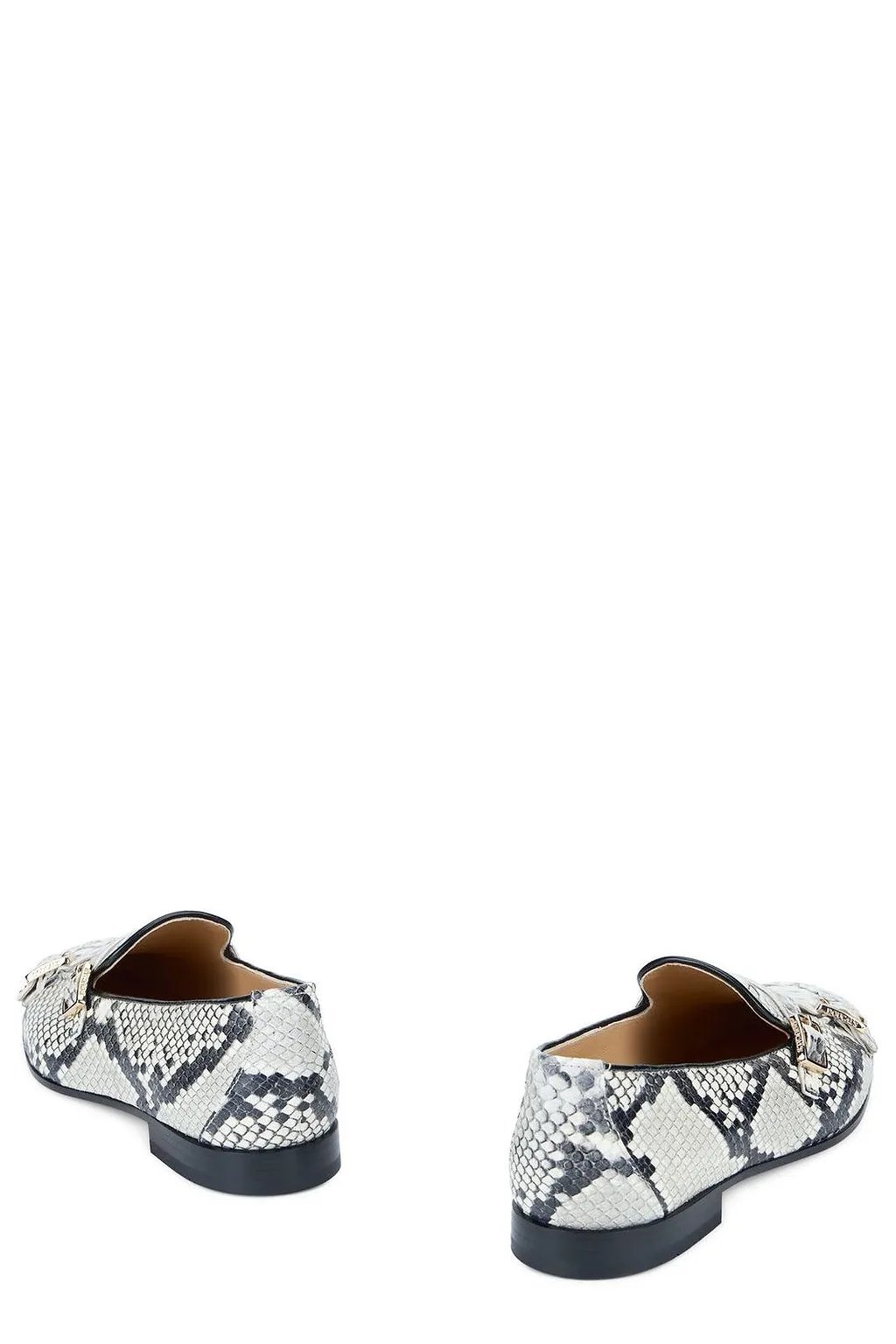 Doucal's Snake-Print Monk Shoes
