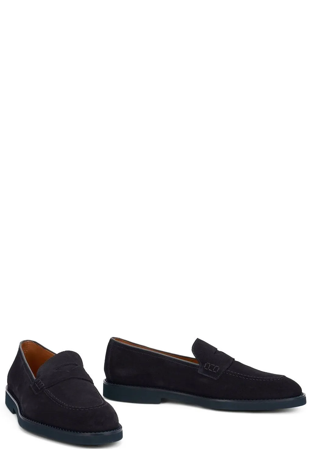Doucal's Suede Penny Loafers