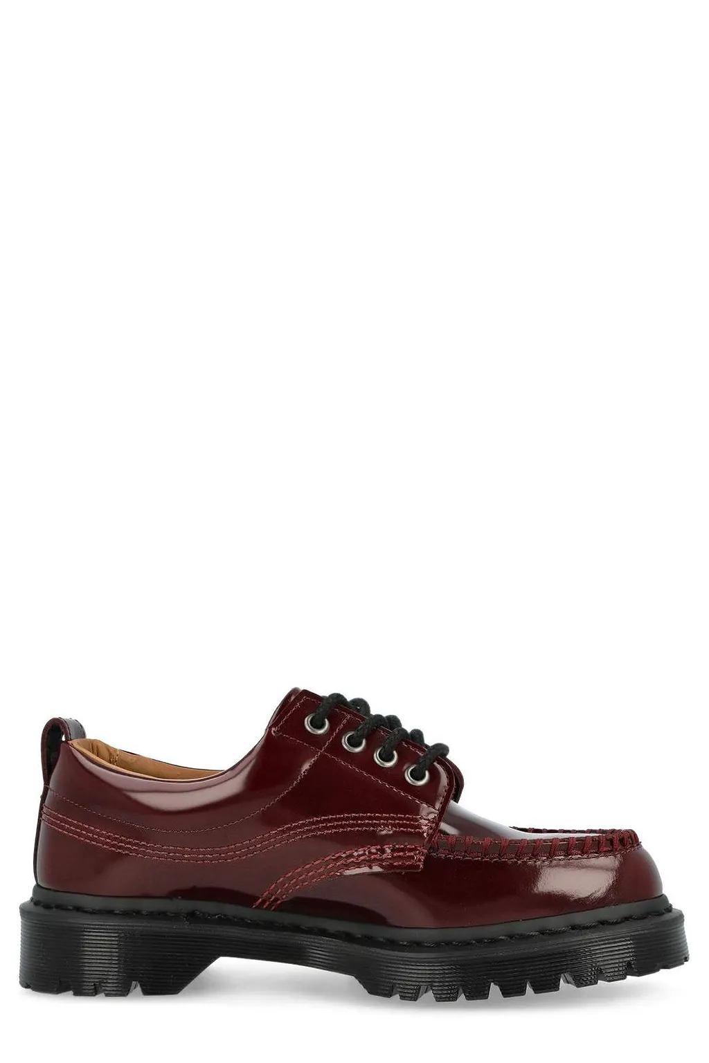 Dr. Martens Lowell Lacquered Leather Moc Toe Shoes
