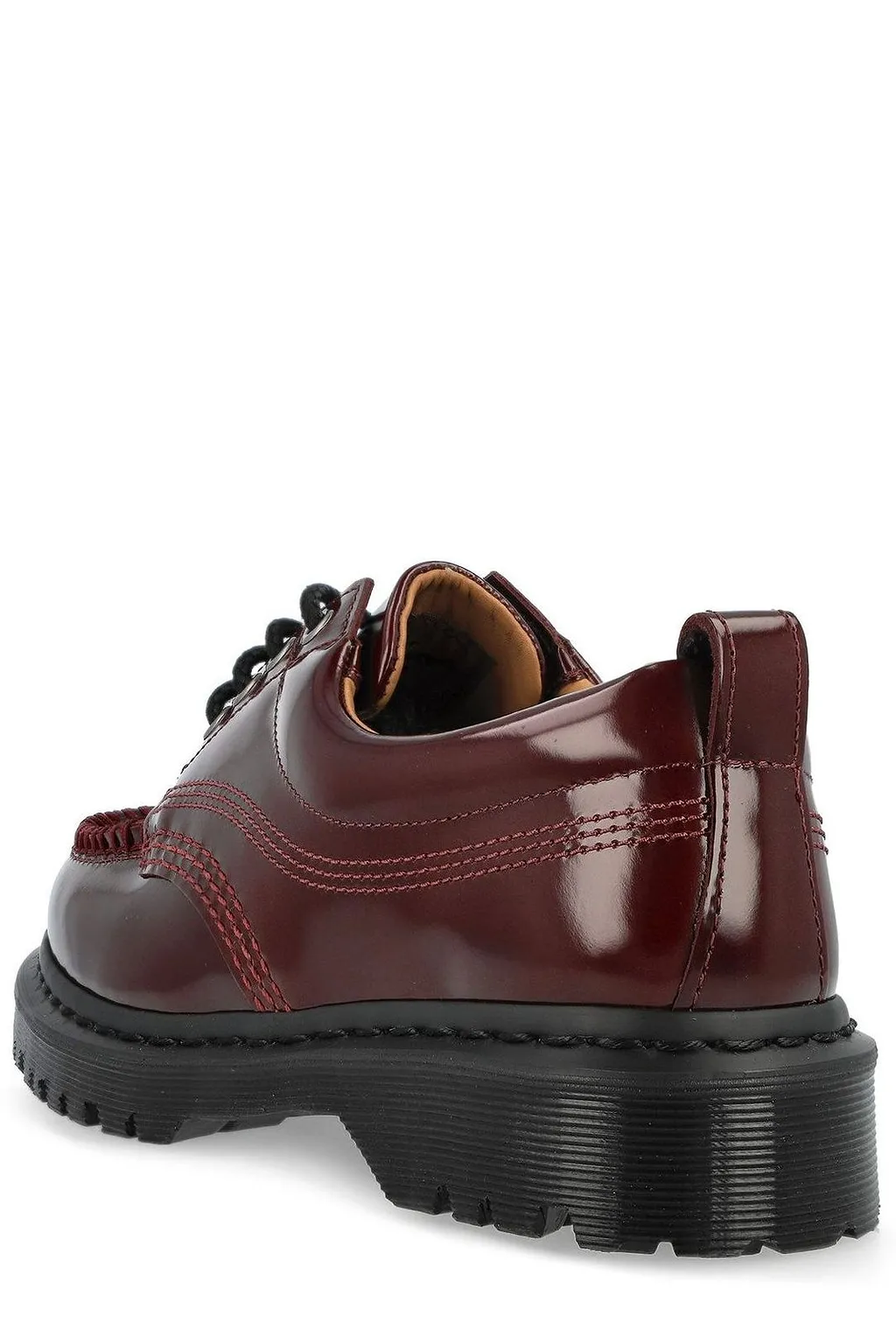 Dr. Martens Lowell Lacquered Leather Moc Toe Shoes