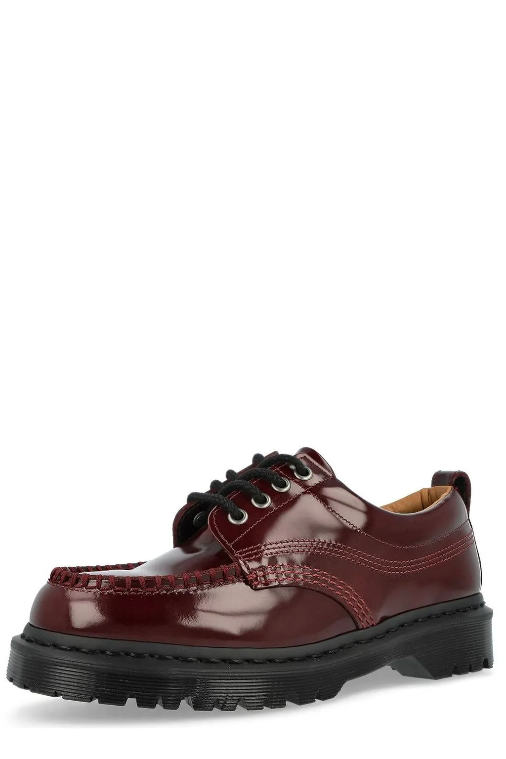 Dr. Martens Lowell Lacquered Leather Moc Toe Shoes