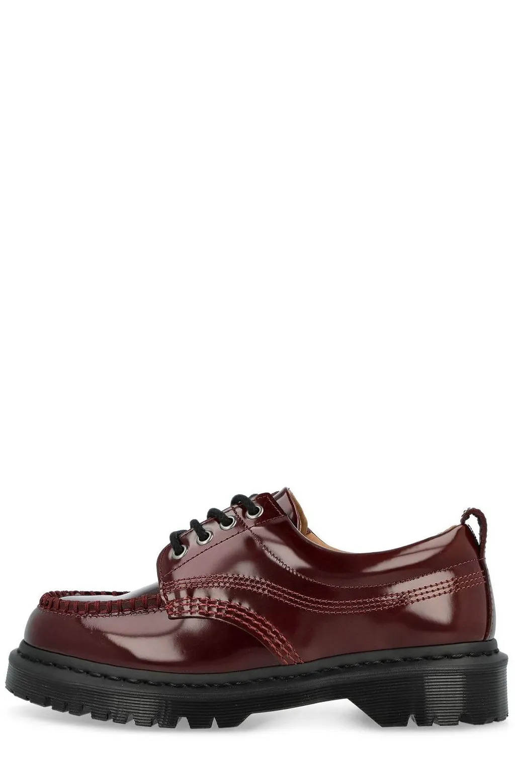 Dr. Martens Lowell Lacquered Leather Moc Toe Shoes