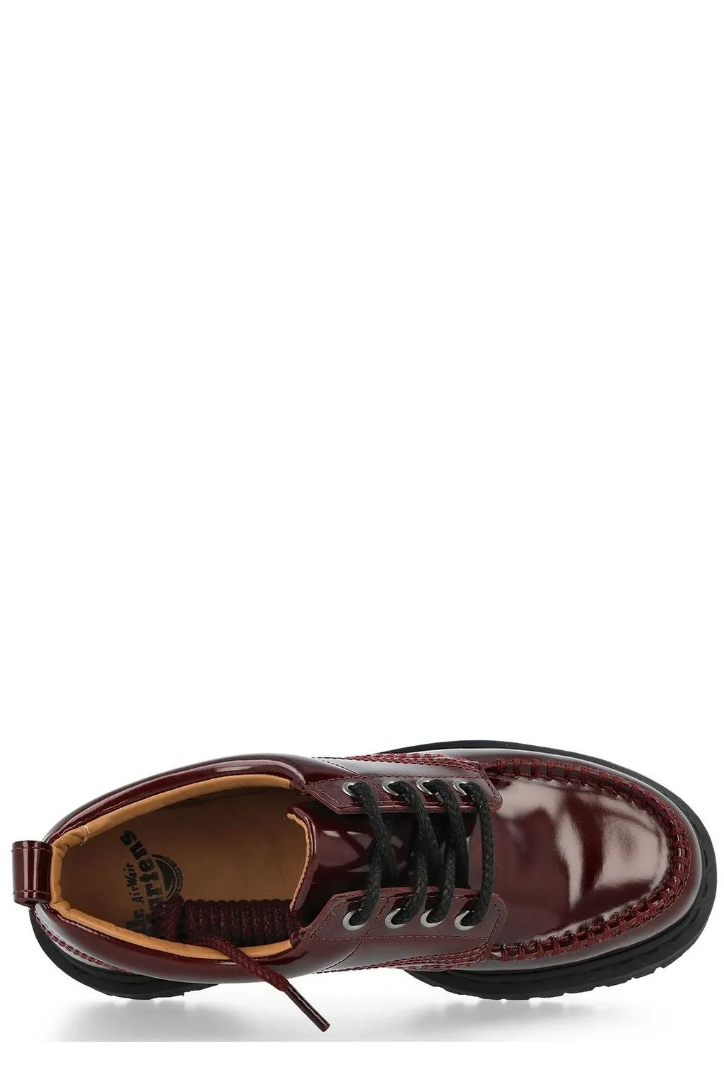 Dr. Martens Lowell Lacquered Leather Moc Toe Shoes
