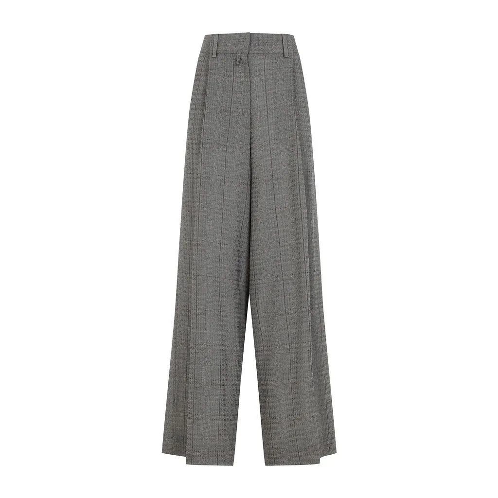 Dries Van Noten Checked Wide-Leg Pants