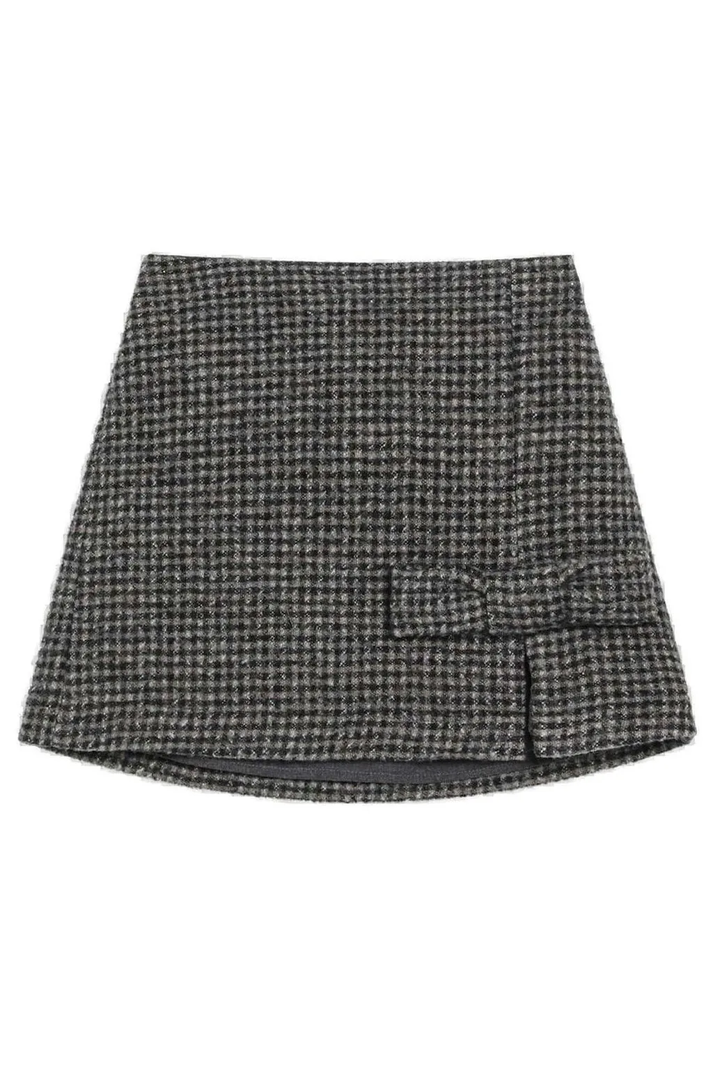 Douuod Kids Bow Detailed Checked Skirt