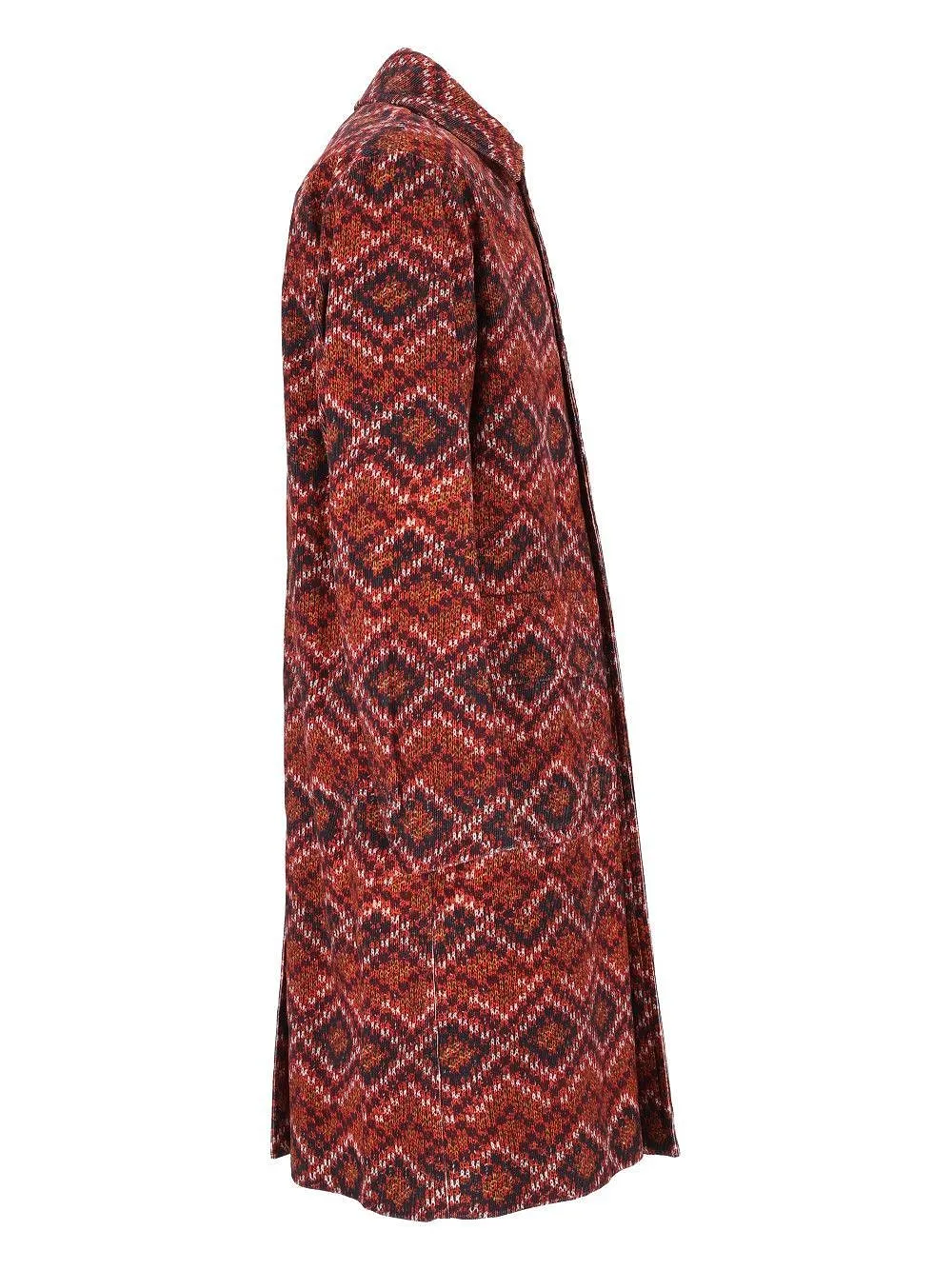 Dries Van Noten Geometric Pattern Long Coat