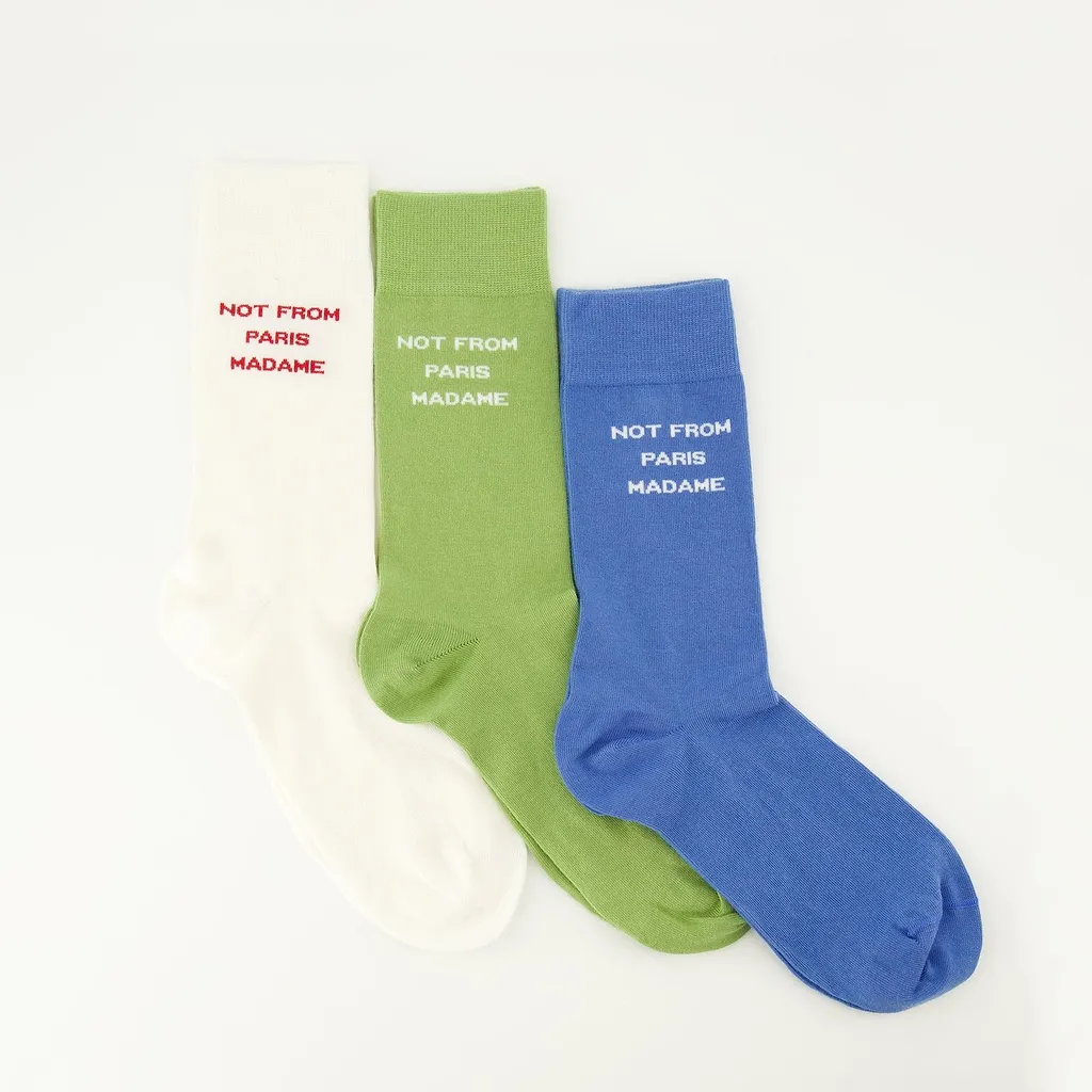 DrÔLe De Monsieur Slogan Socks Set