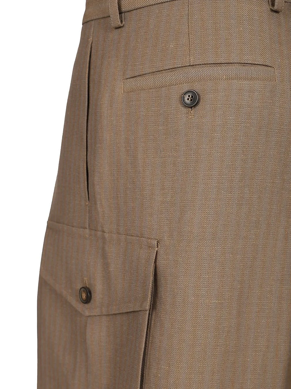 Dries Van Noten Striped Cargo Shorts