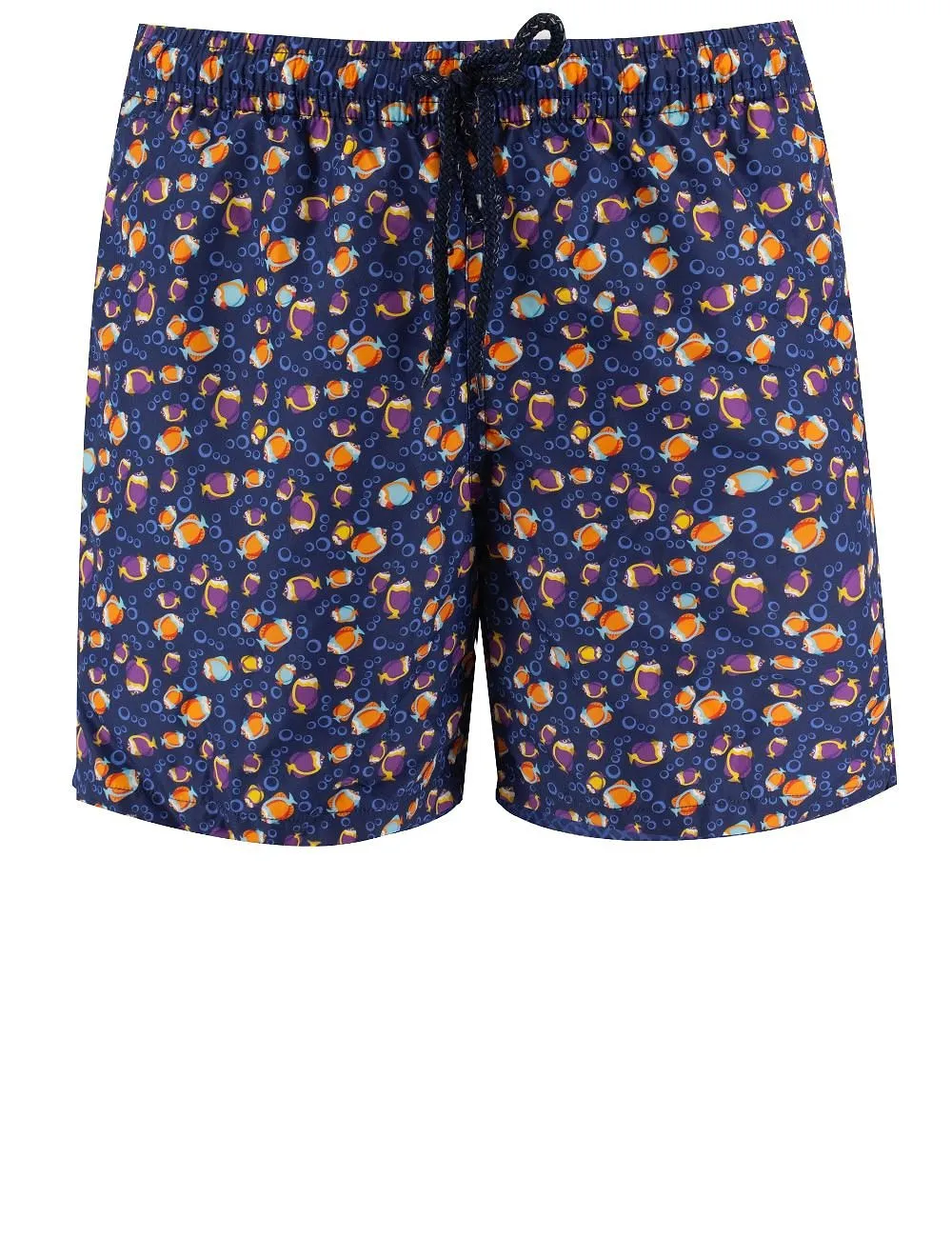 Drumohr Fish Print Swim Shorts