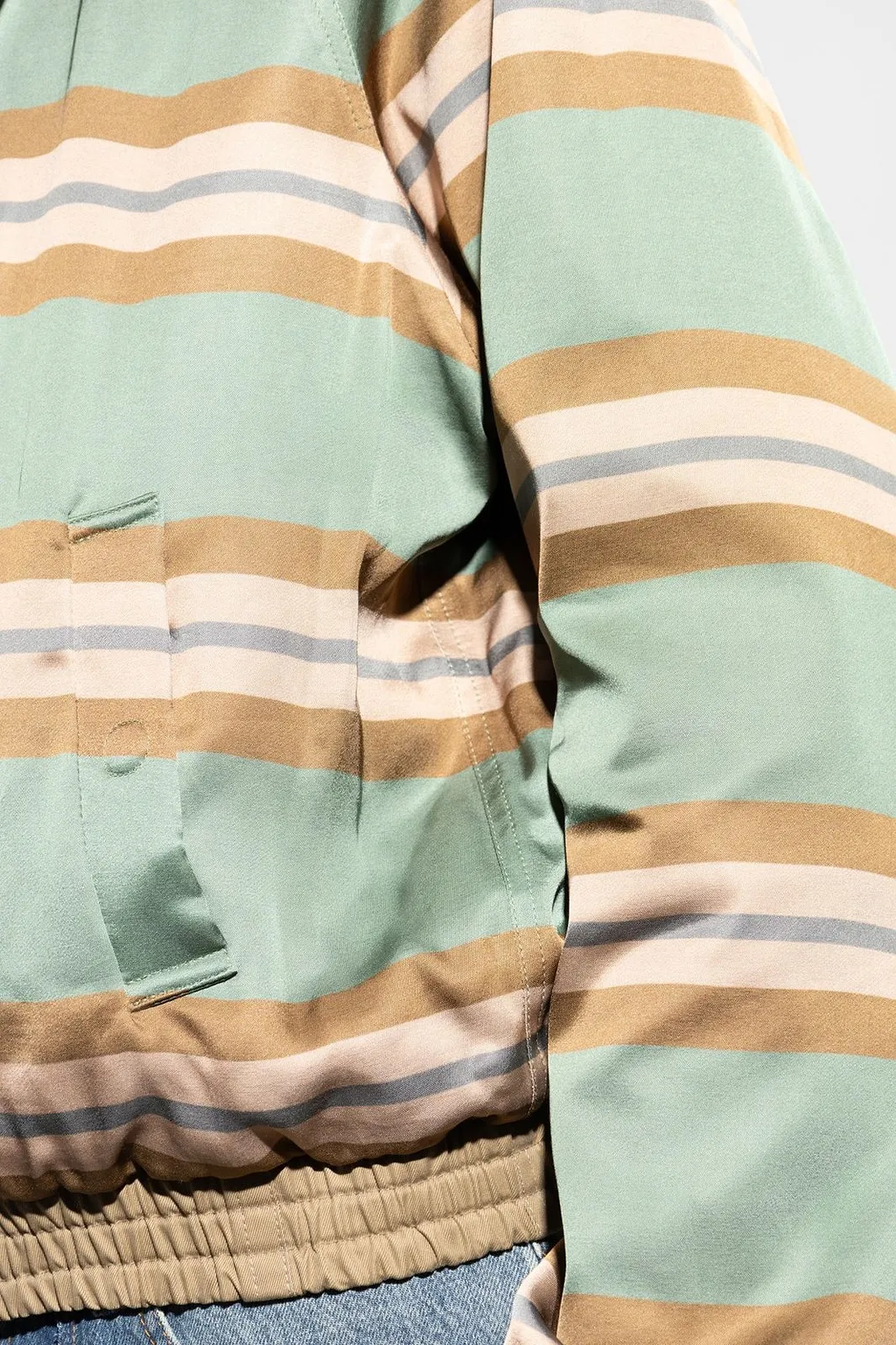 Dries Van Noten Zip-Up Striped Reversible Jacket