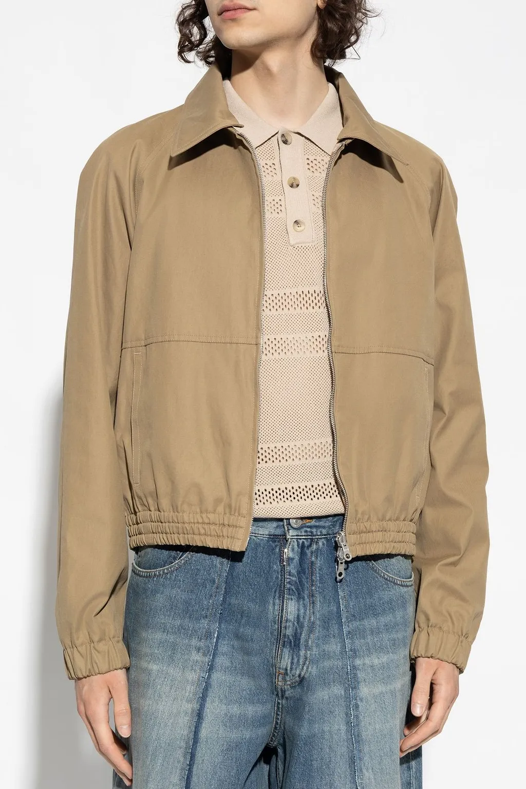 Dries Van Noten Zip-Up Striped Reversible Jacket