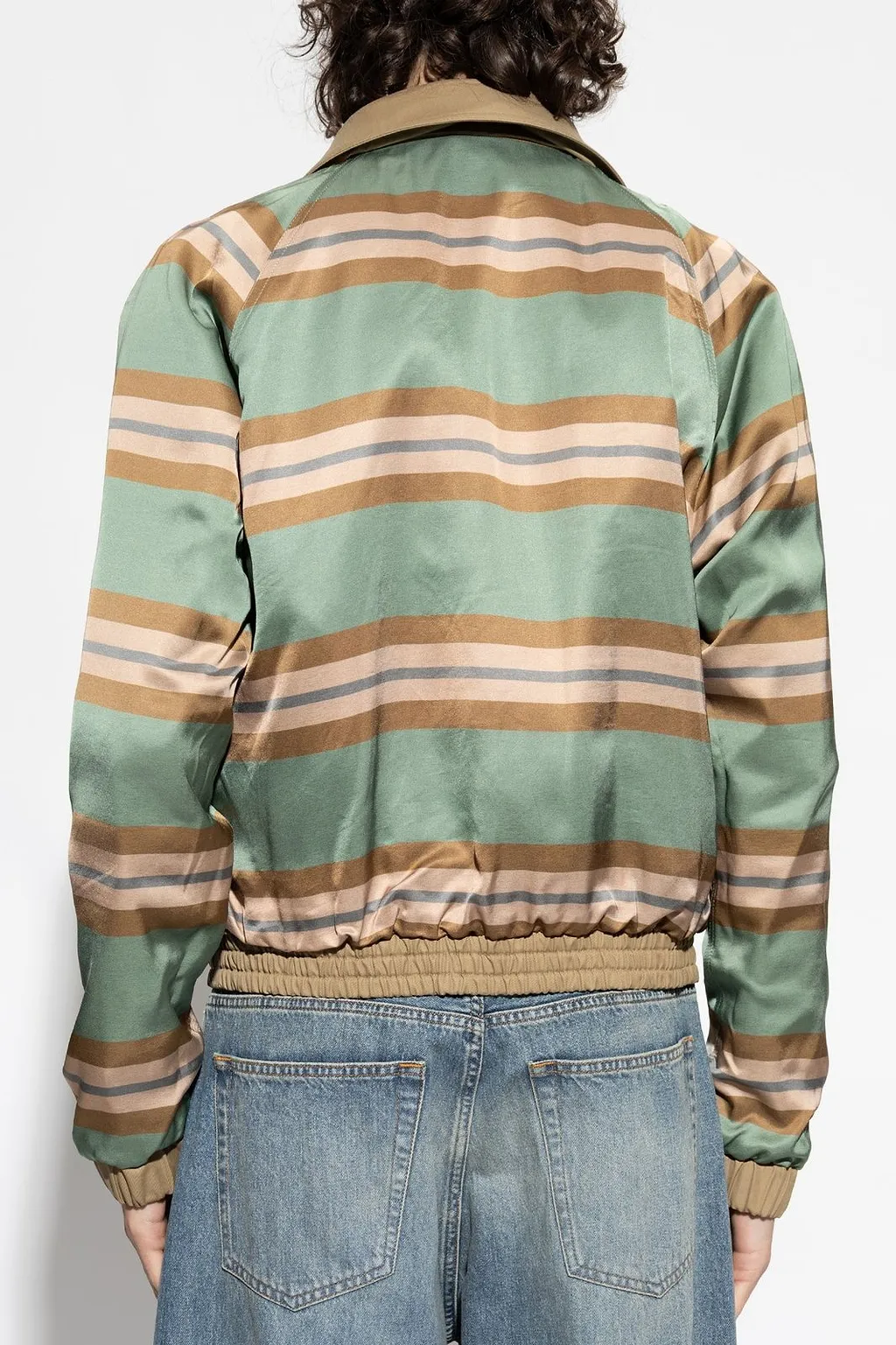 Dries Van Noten Zip-Up Striped Reversible Jacket