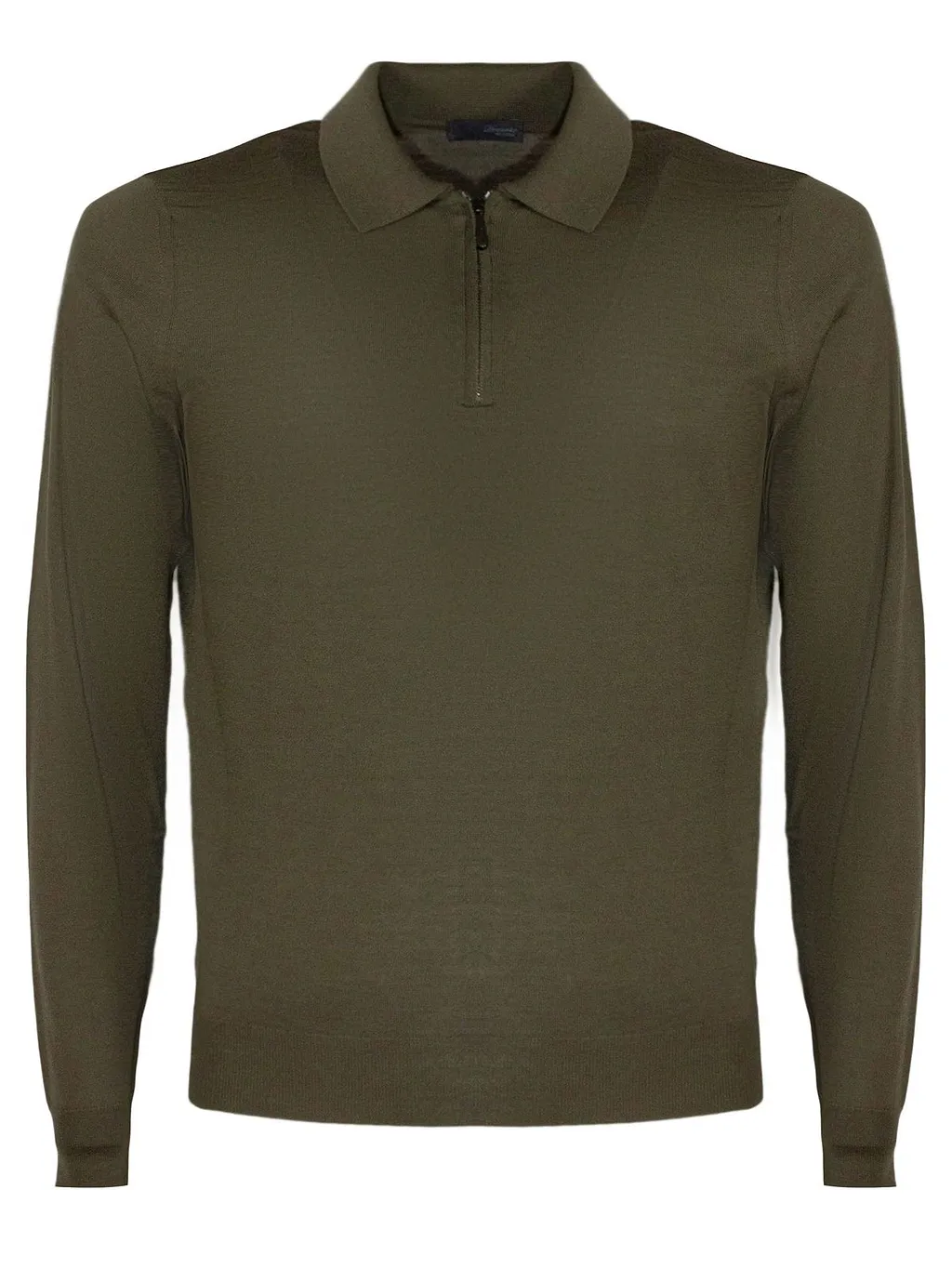 Drumohr Zip Long-Sleeve Polo Shirt