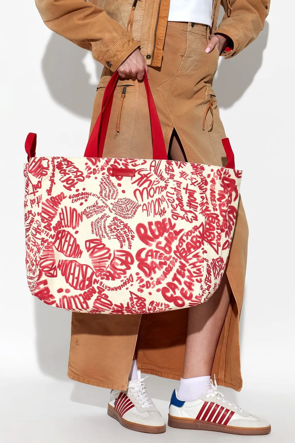 Dsquared2 Allover Logo Print Tote Bag