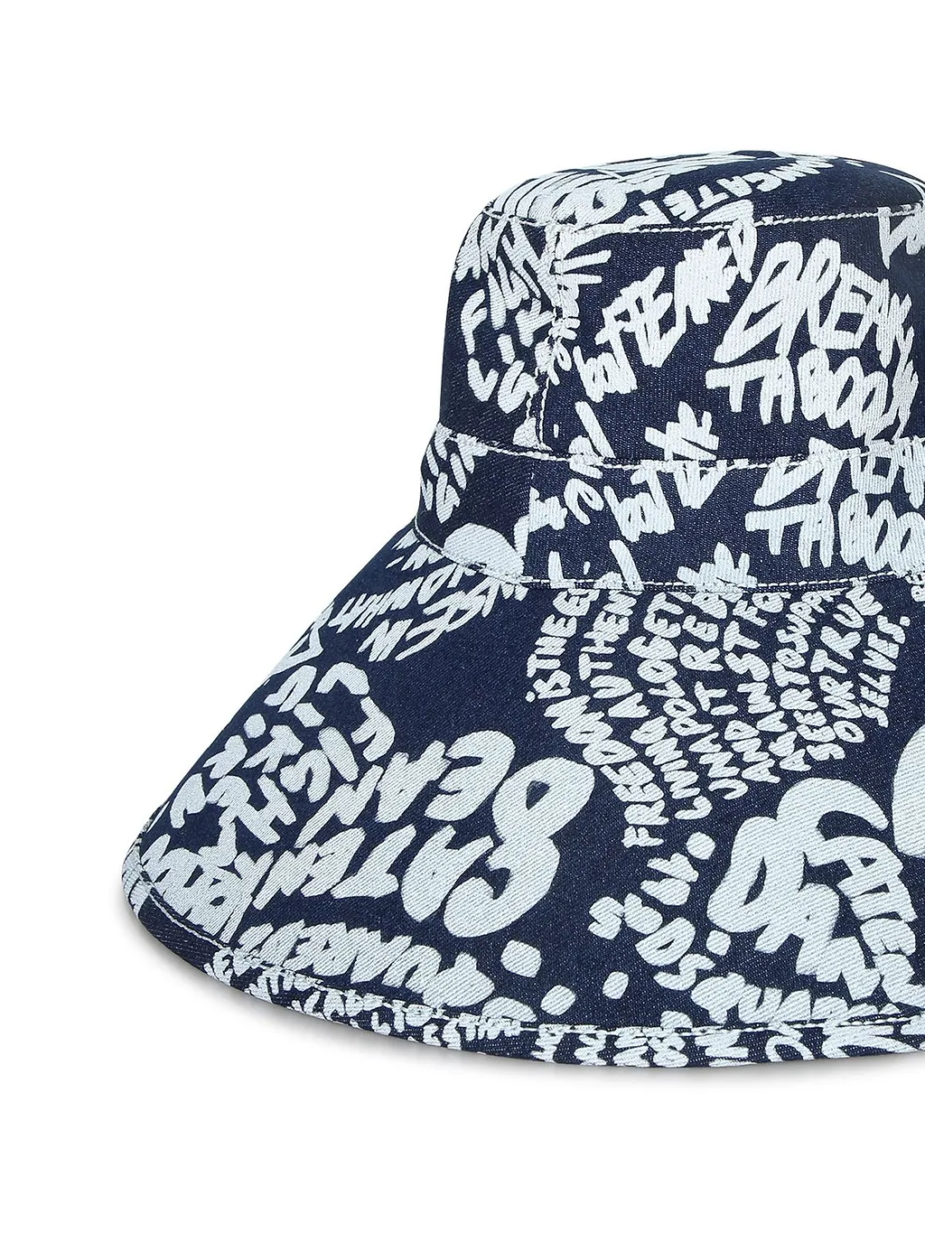 Dsquared2 Allover Print Wide-Brim Hat