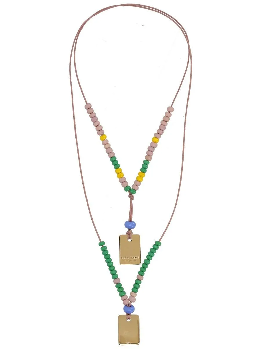 Dsquared2 Beaded Tag Necklaces