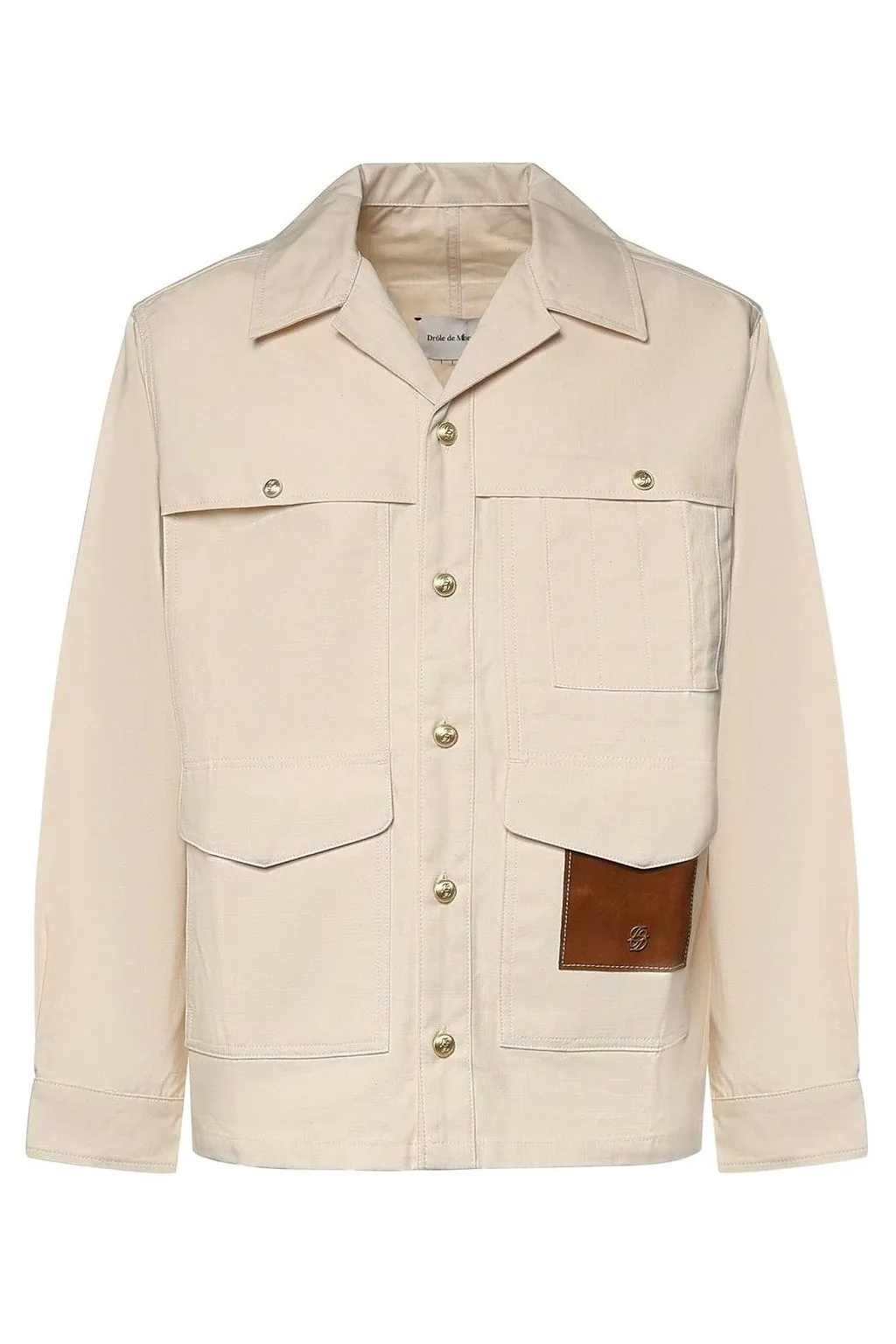 DrÔLe De Monsieur Logo Patch Buttoned Jacket