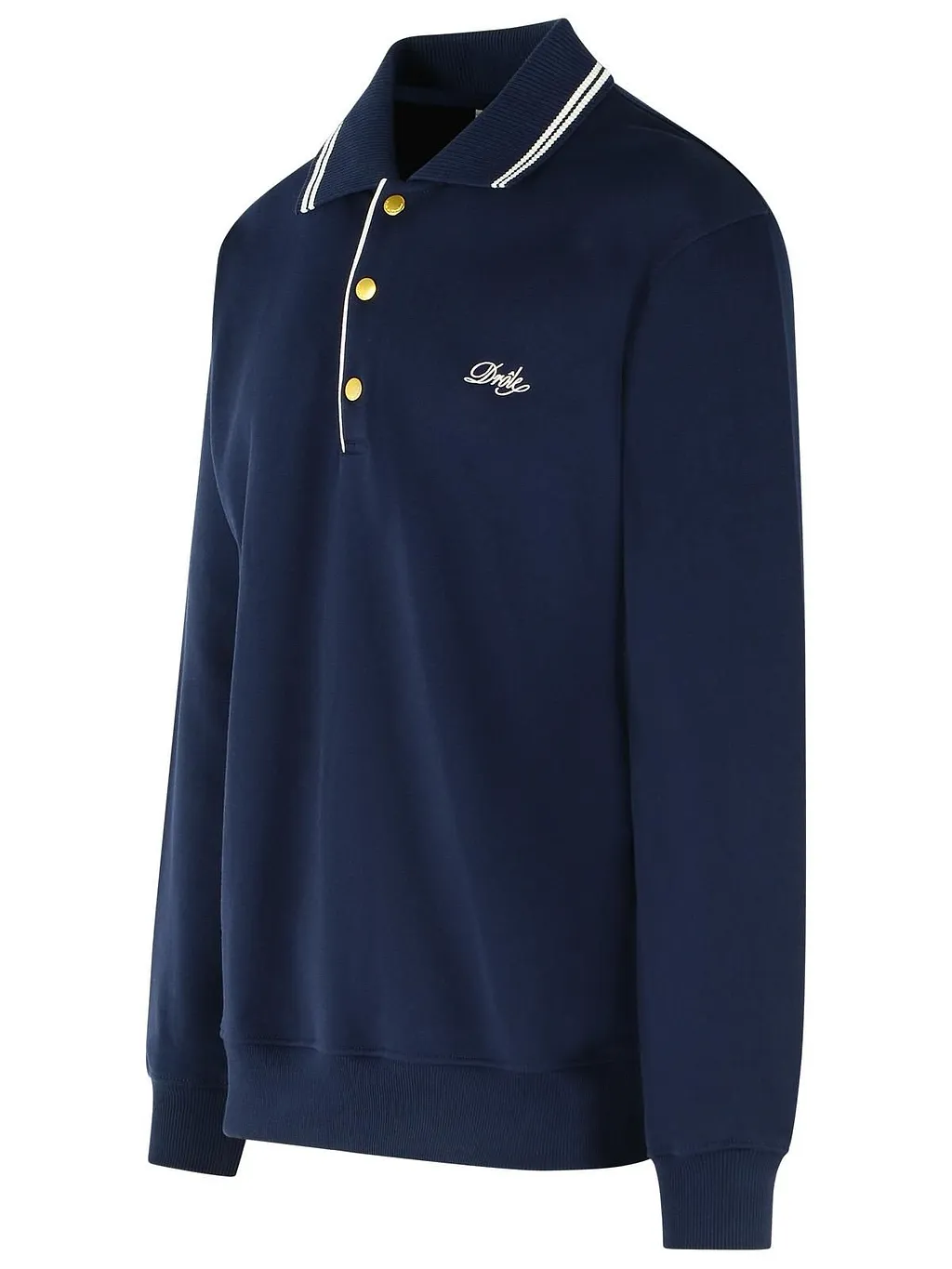 DrÔLe De Monsieur Logo Embroidered Knitted Jumper