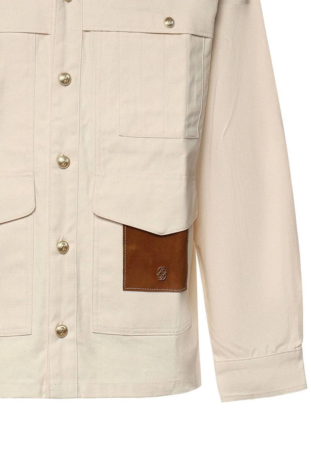 DrÔLe De Monsieur Logo Patch Buttoned Jacket