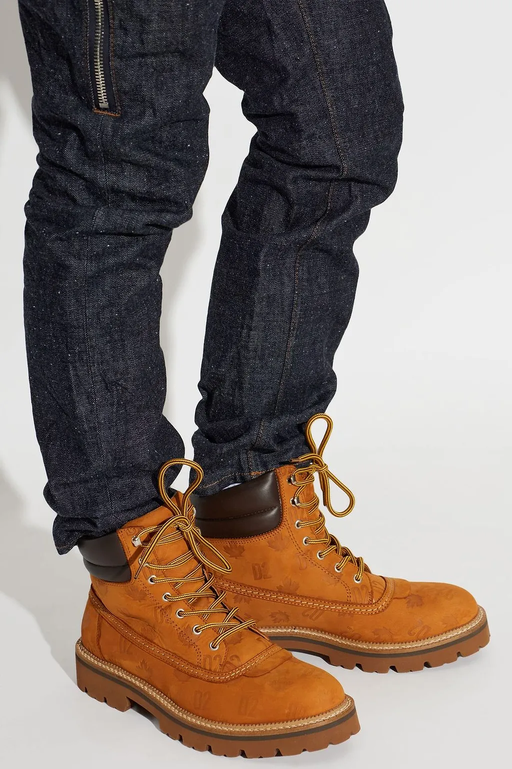 Dsquared2 D2 Monogram Lace-Up Boots