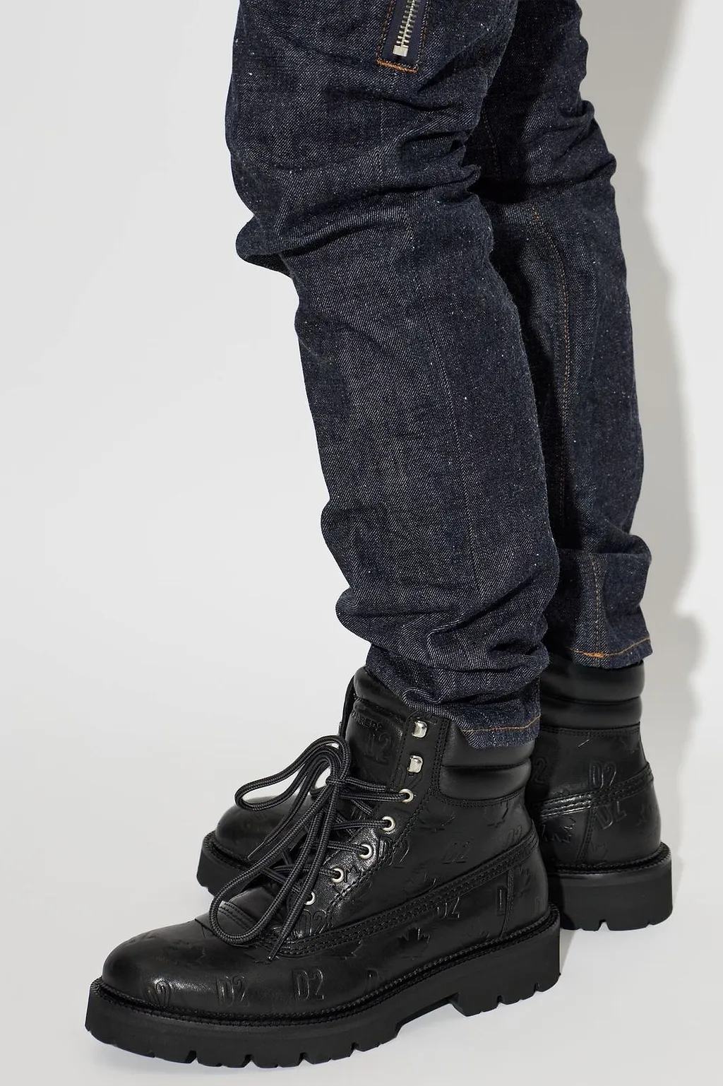Dsquared2 D2 Monogram Lace-Up Boots