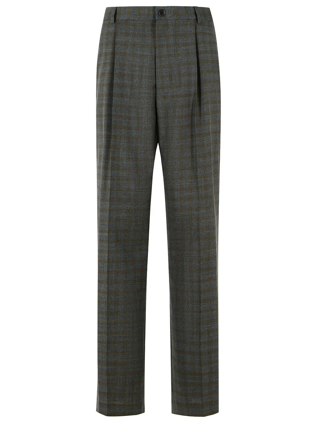 Checked Wide-Leg Pants
