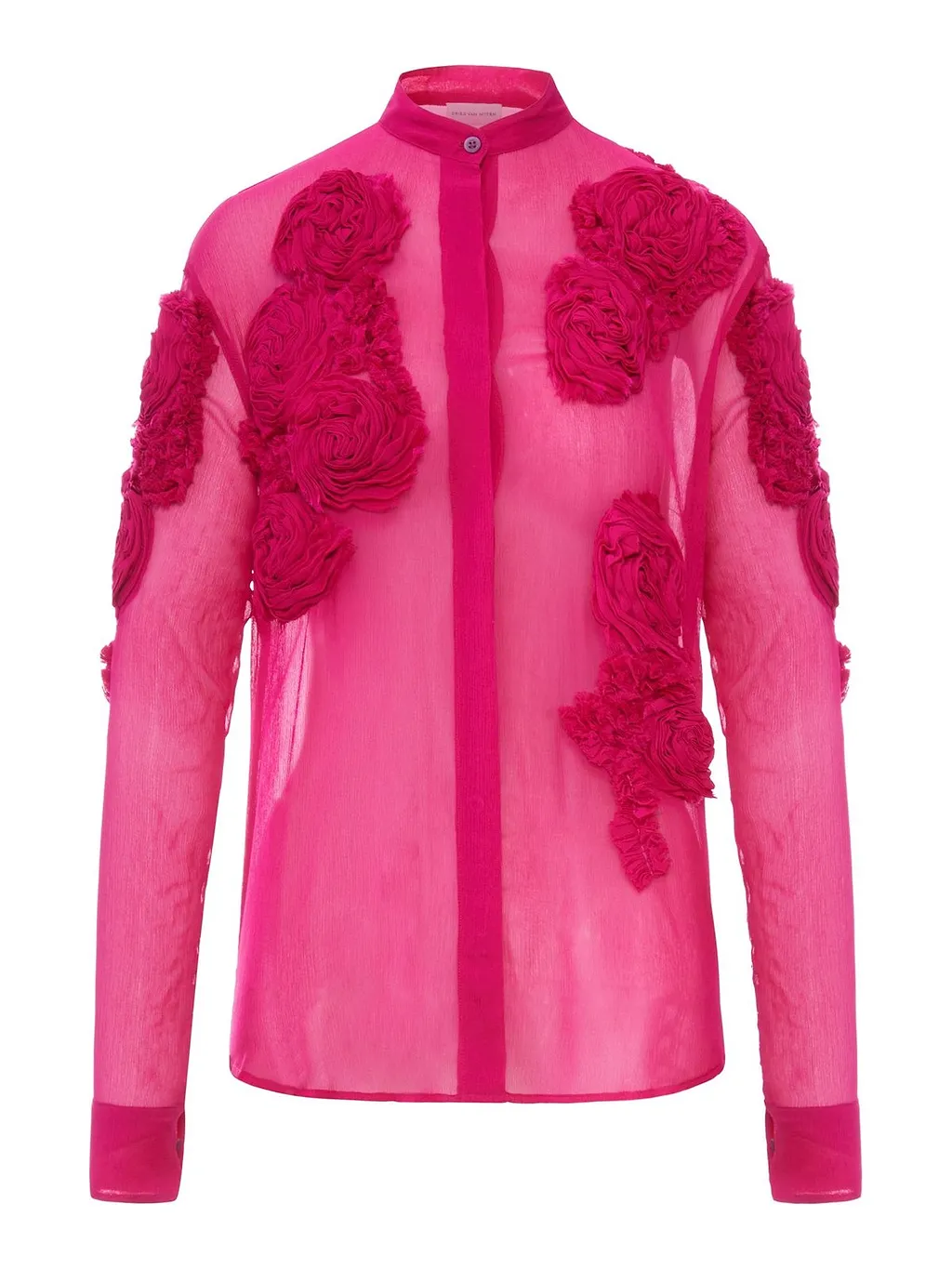 Dries Van Noten Chowsa Sheer Floral Shirt