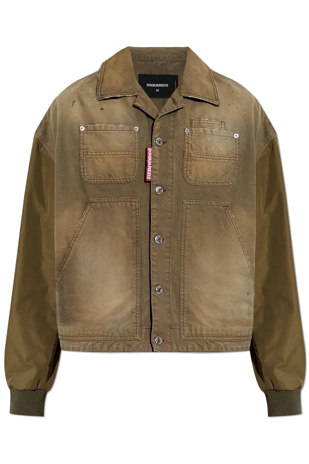 Dsquared2 Faded Panel Denim Jacket