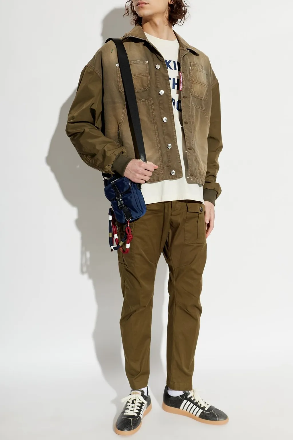 Dsquared2 Faded Panel Denim Jacket