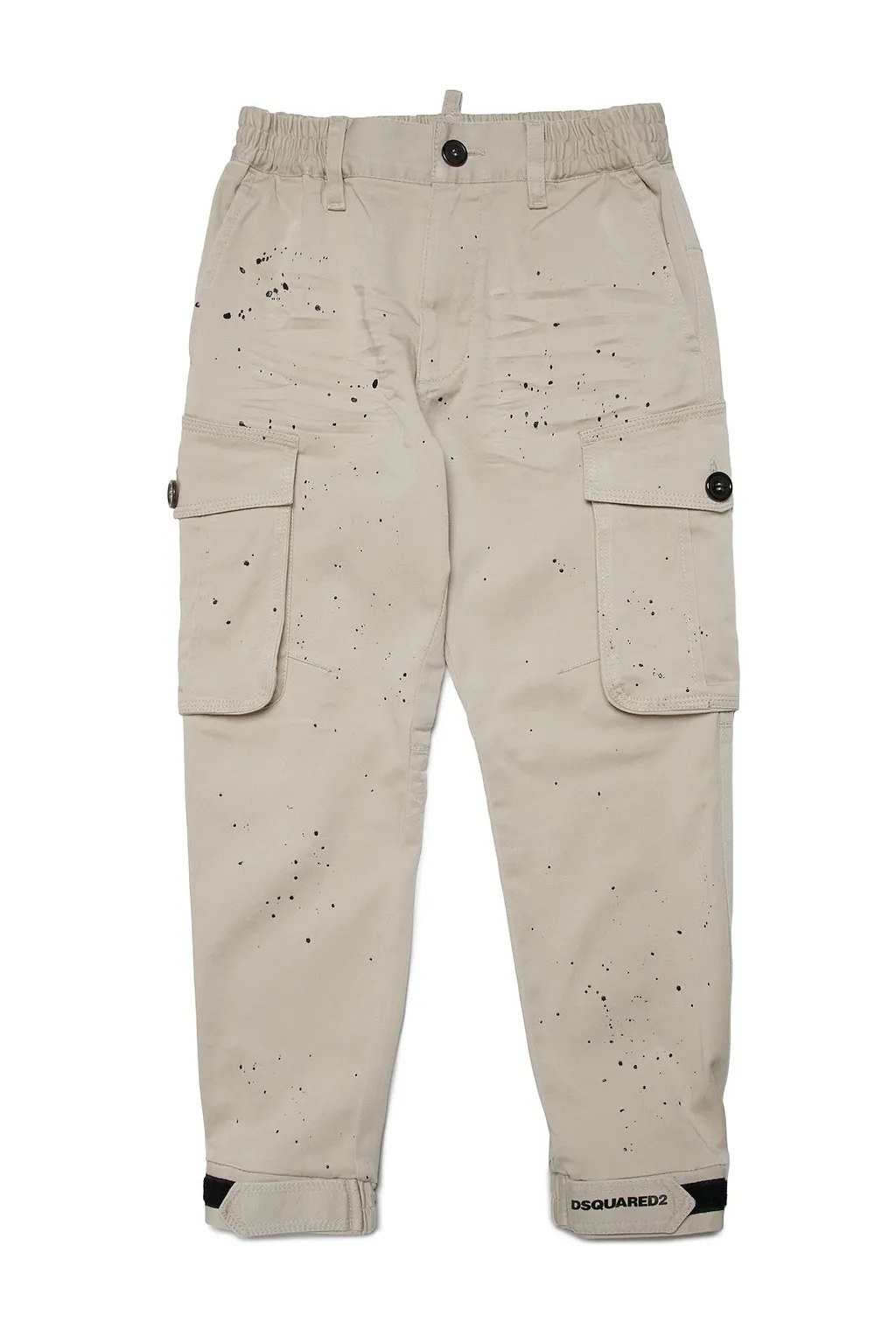 Dsquared2 Kids Button Detailed Logo Printed Pants