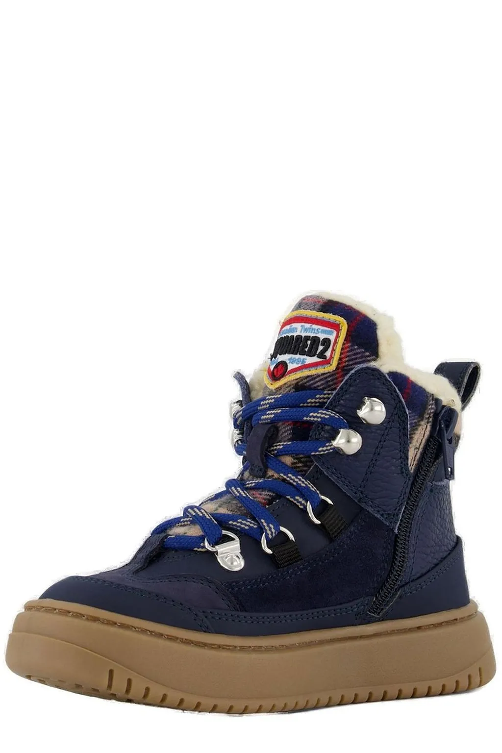 Dsquared2 Kids Logo Embroidered Panelled Boots