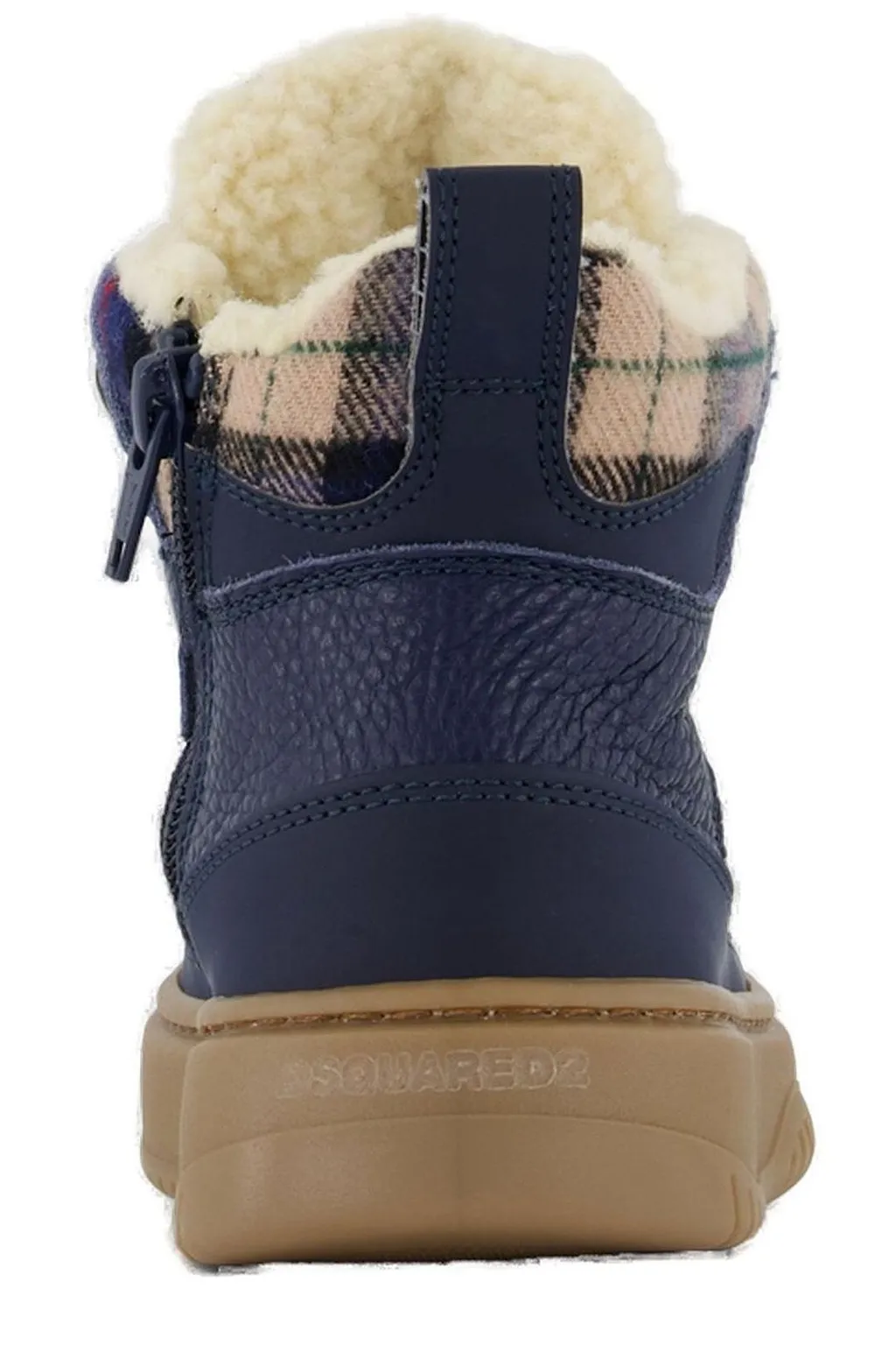 Dsquared2 Kids Logo Embroidered Panelled Boots