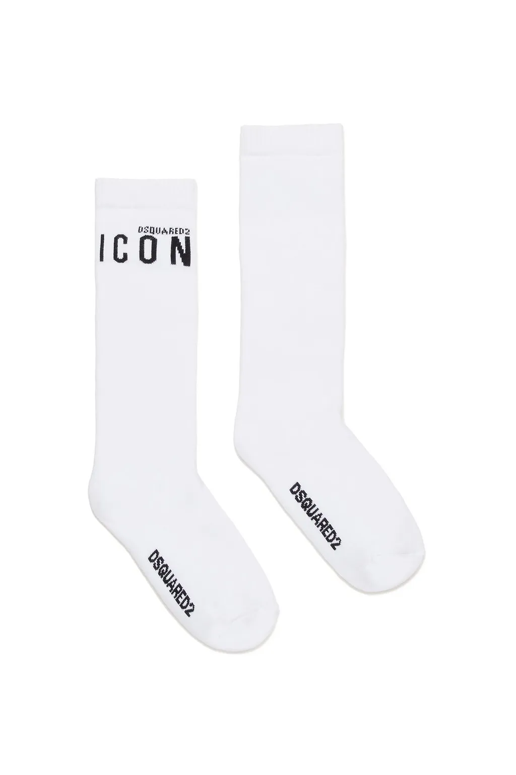 Dsquared2 Kids Logo Intarsia Ribbed-Knit Socks