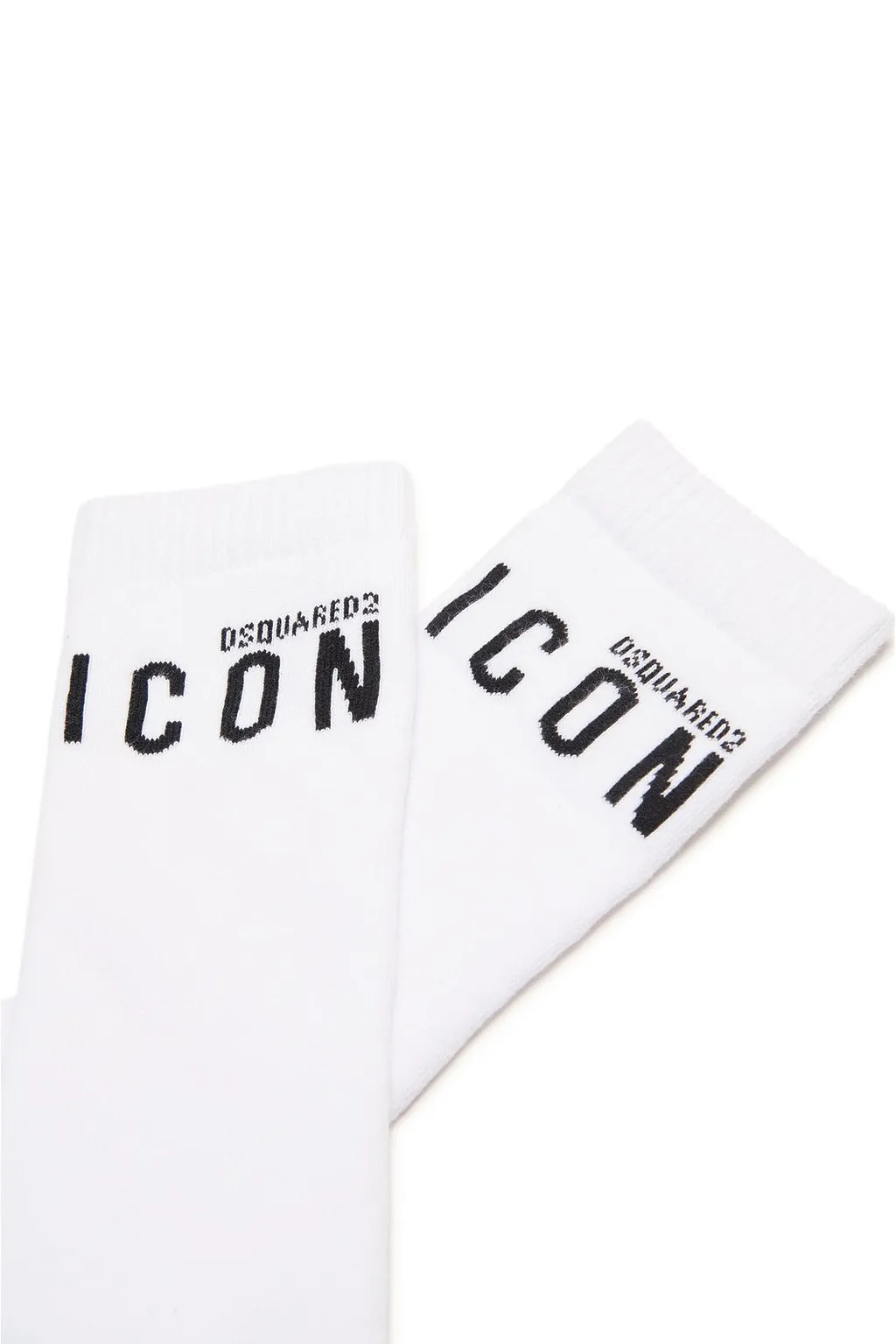 Dsquared2 Kids Logo Intarsia Ribbed-Knit Socks