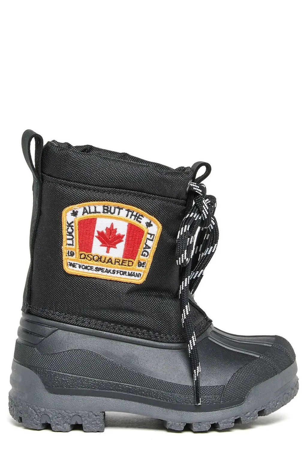 Dsquared2 Kids Logo Patch Lace-Up Boots