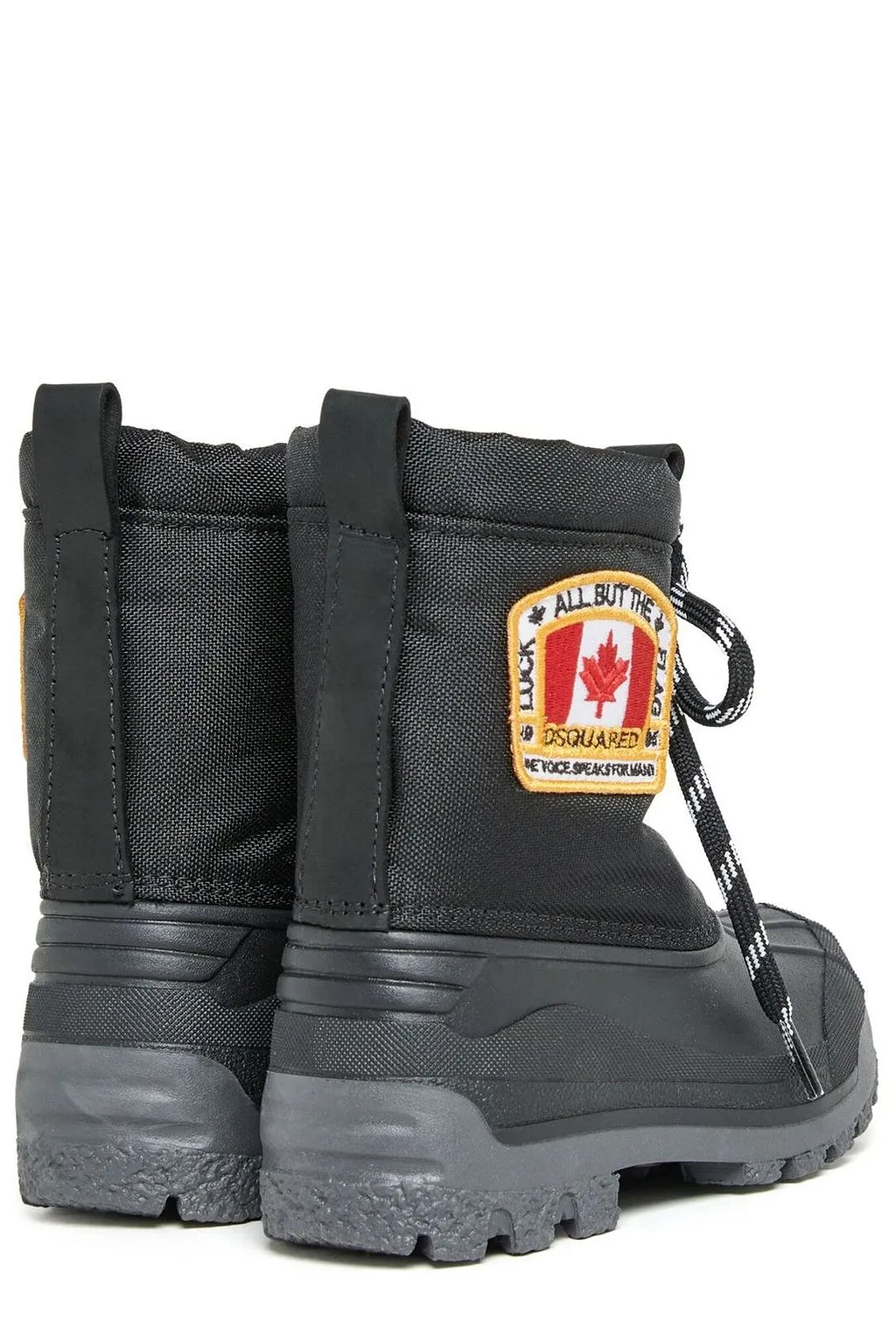 Dsquared2 Kids Logo Patch Lace-Up Boots