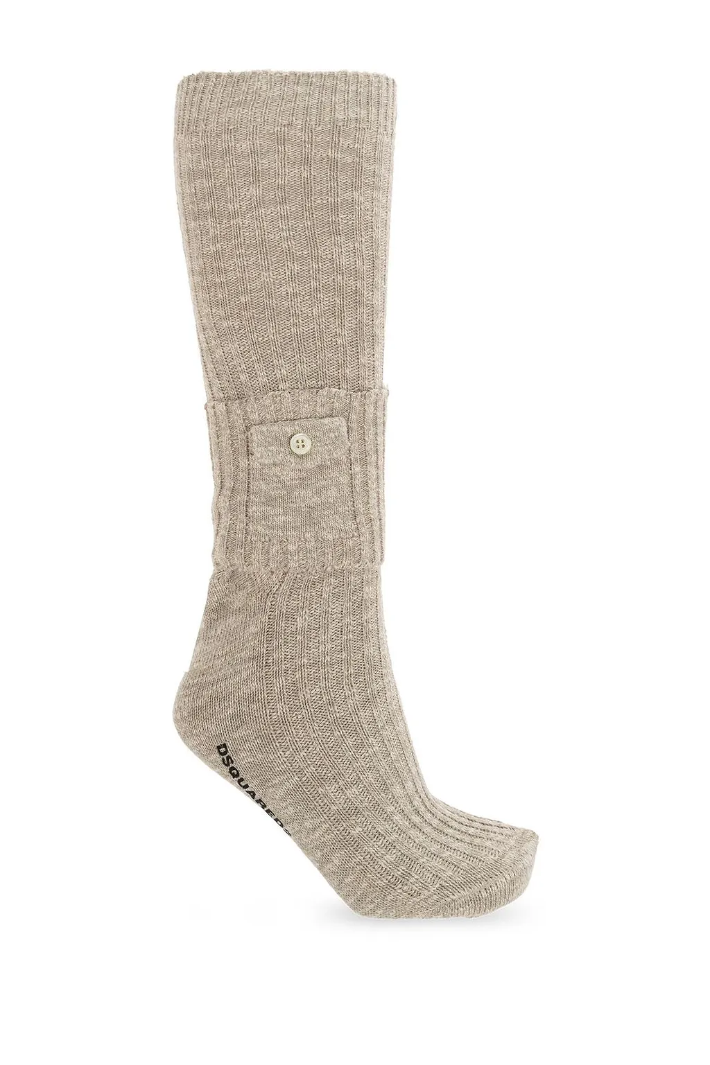 Dsquared2 Logo Printed Ribbed Socks