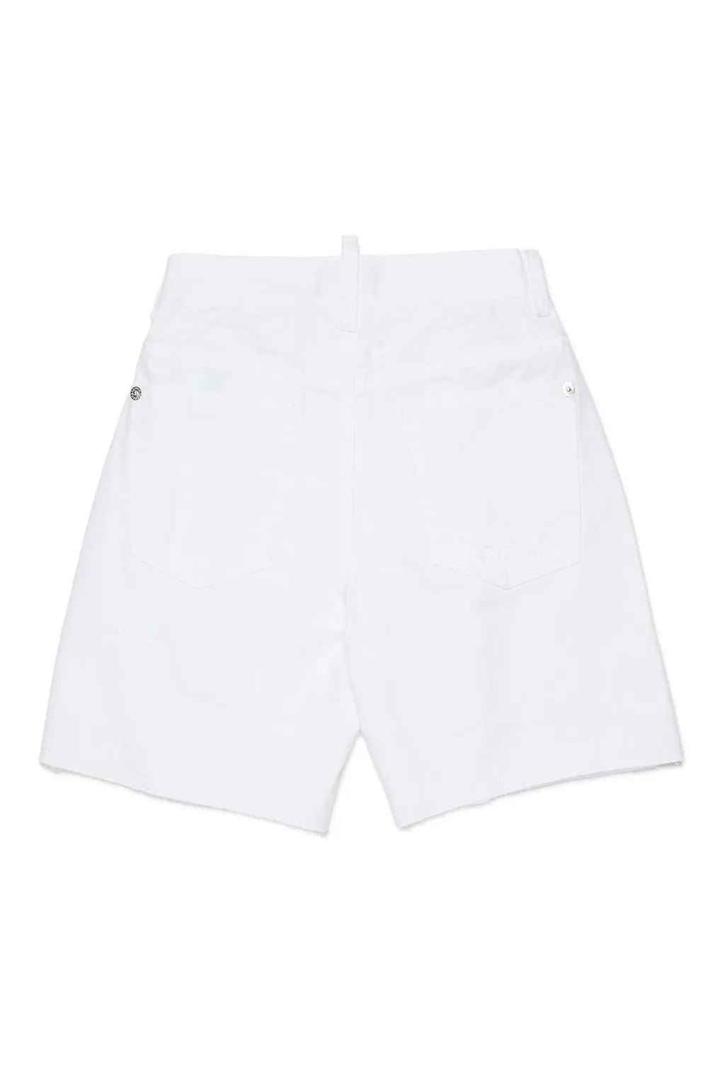 Dsquared2 Kids Logo Patch Raw Hem Shorts