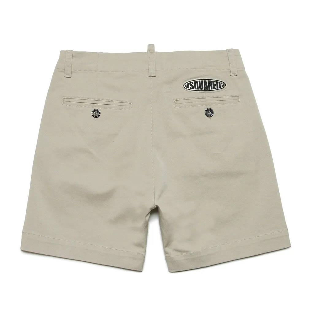 Dsquared2 Kids Button Detailed Logo Patch Shorts
