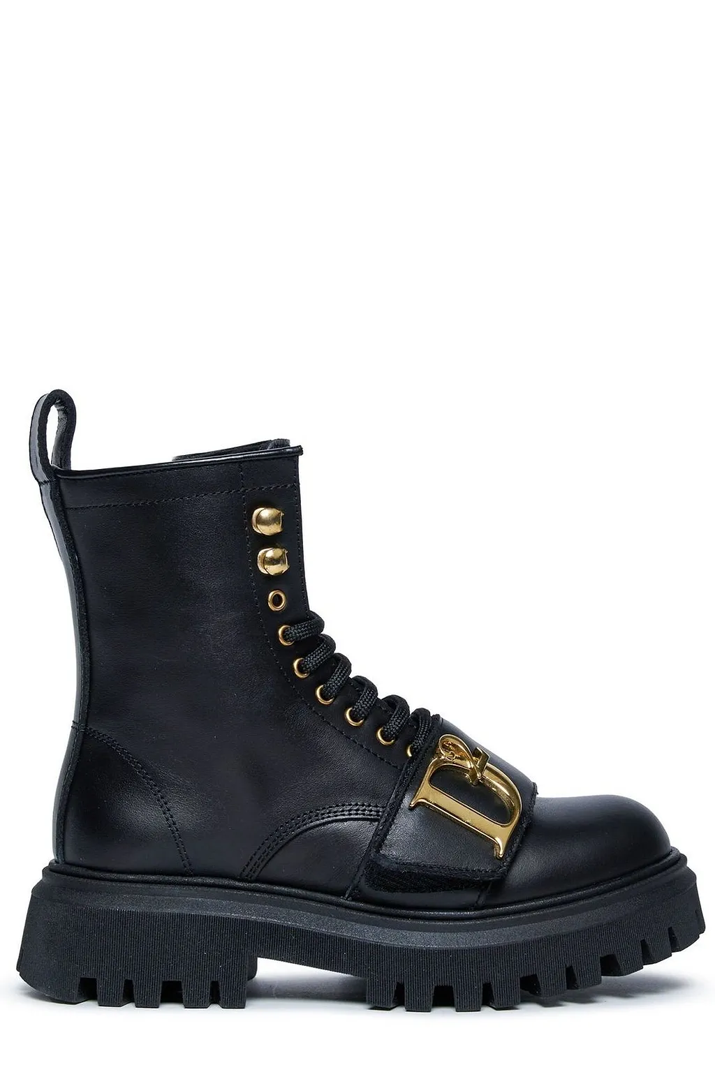 Round Toe Lace-Up Ankle Boots
