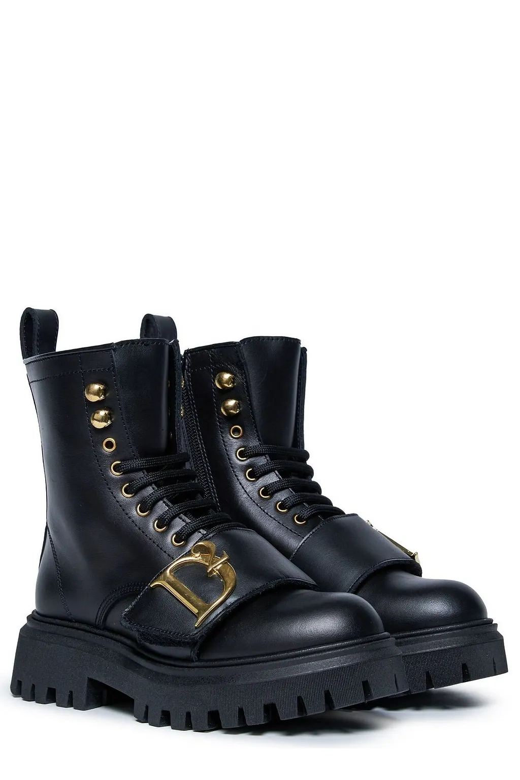 Round Toe Lace-Up Ankle Boots