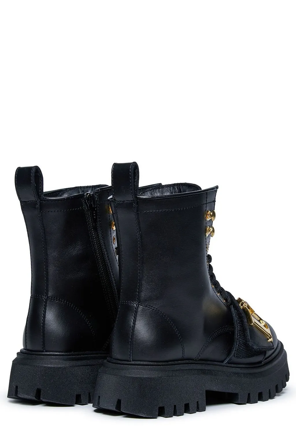 Round Toe Lace-Up Ankle Boots