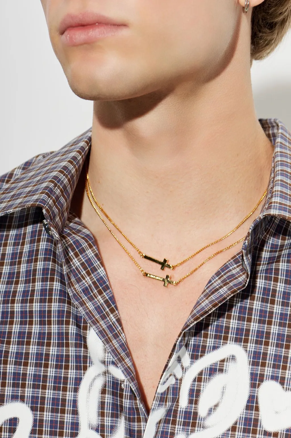 Dsquared2 Layered Cross Pendant Necklace
